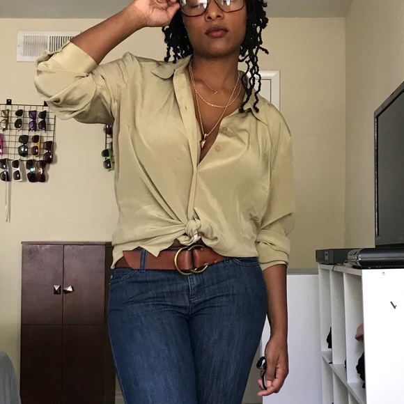 🌹Norton McNaughton 100% silk button down top 14 - Picture 2 of 8